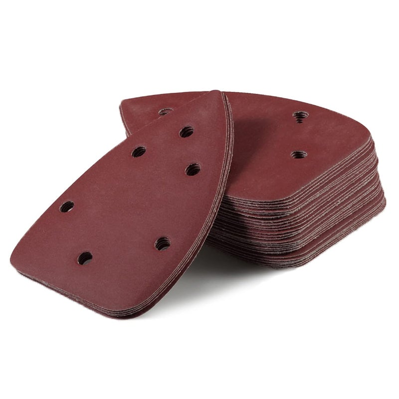 LEONTOOL 30 Pcs Mouse Sander Sandpaper 400 Grit 6 Hole Mouse Sander Pads Hook and Loop Sanding Disc - Image 1